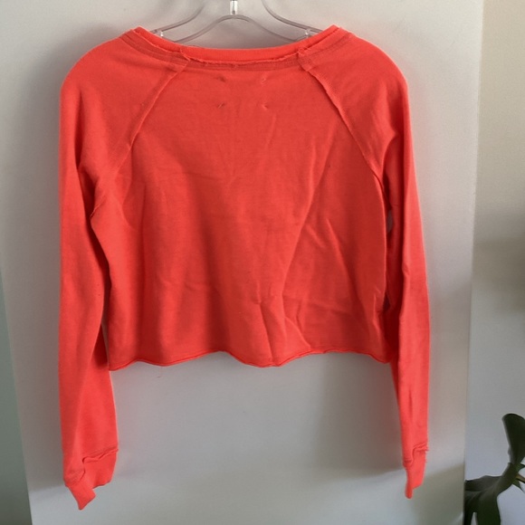 DISNEY COUTURE PETER PAN TINKERBELL fairy cropped sweatshirt neon sparkle S - Picture 4 of 5